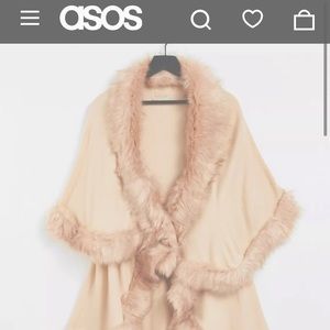 ASOS Pink Fur Shawl